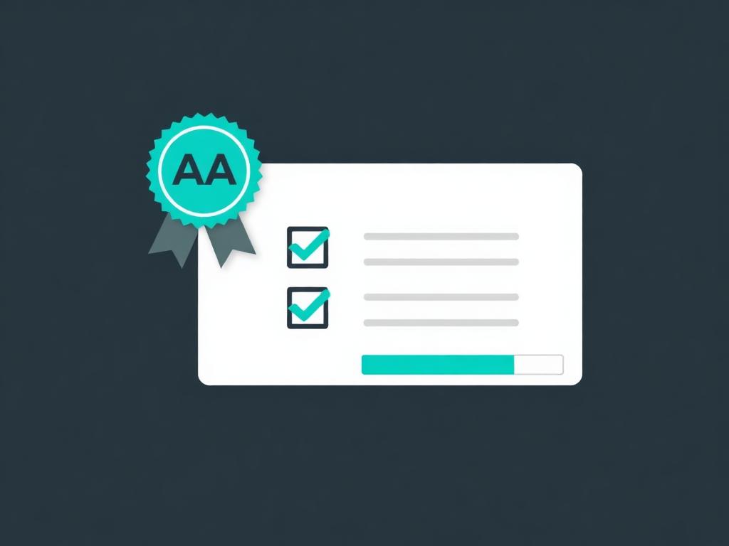 Flat-Design-Illustration: Checkliste mit Badge für Kontrast