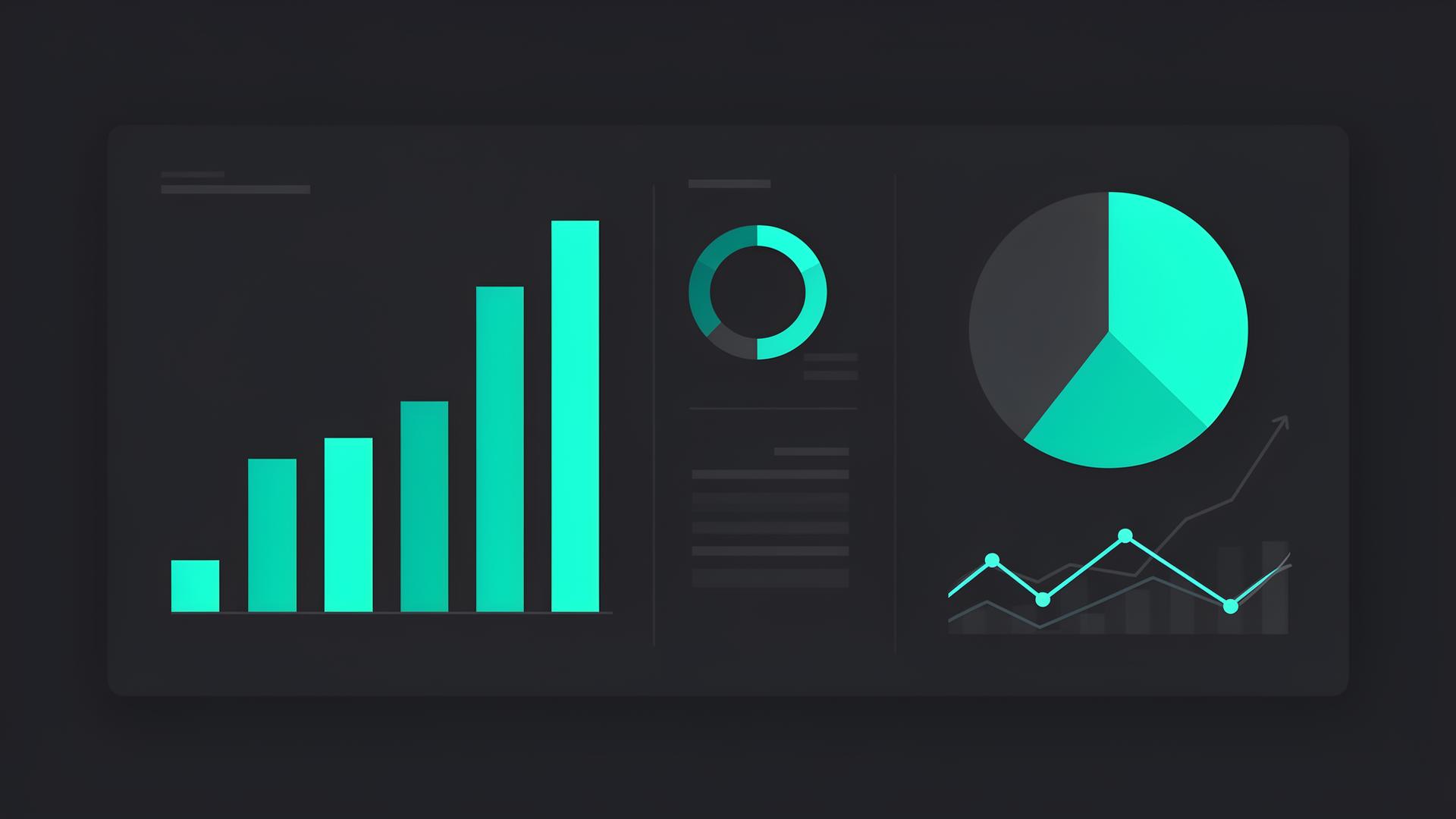 Flat-Design-Illustration: Analytics Dashboard mit Charts und Graphen