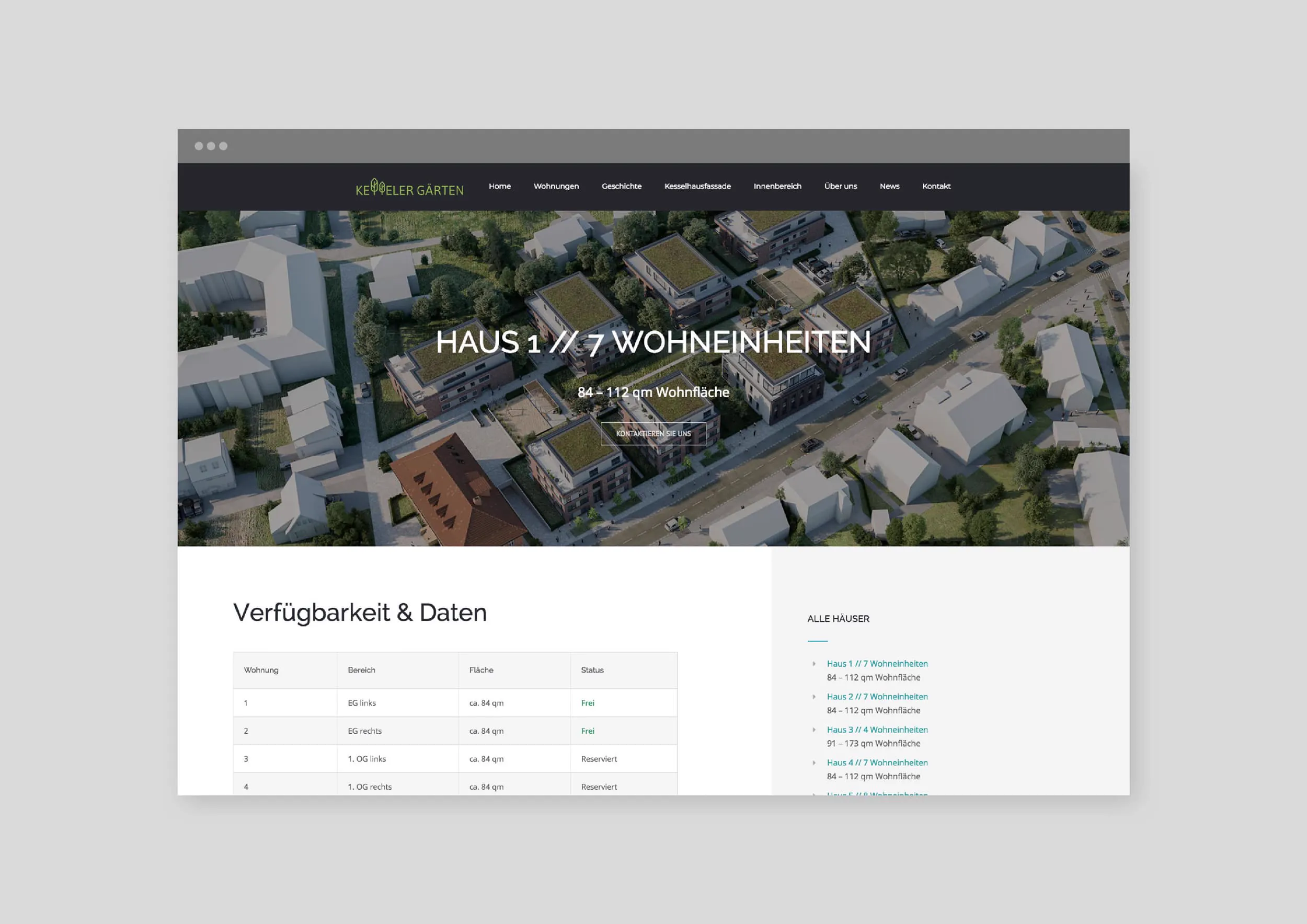 Ketteler Gärten Mobile Website