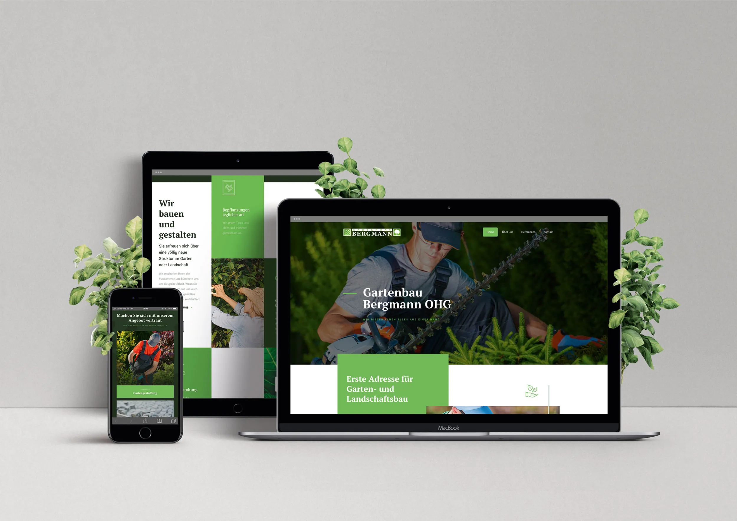 Website und Markenauftritt für Gartenbau Bergmann