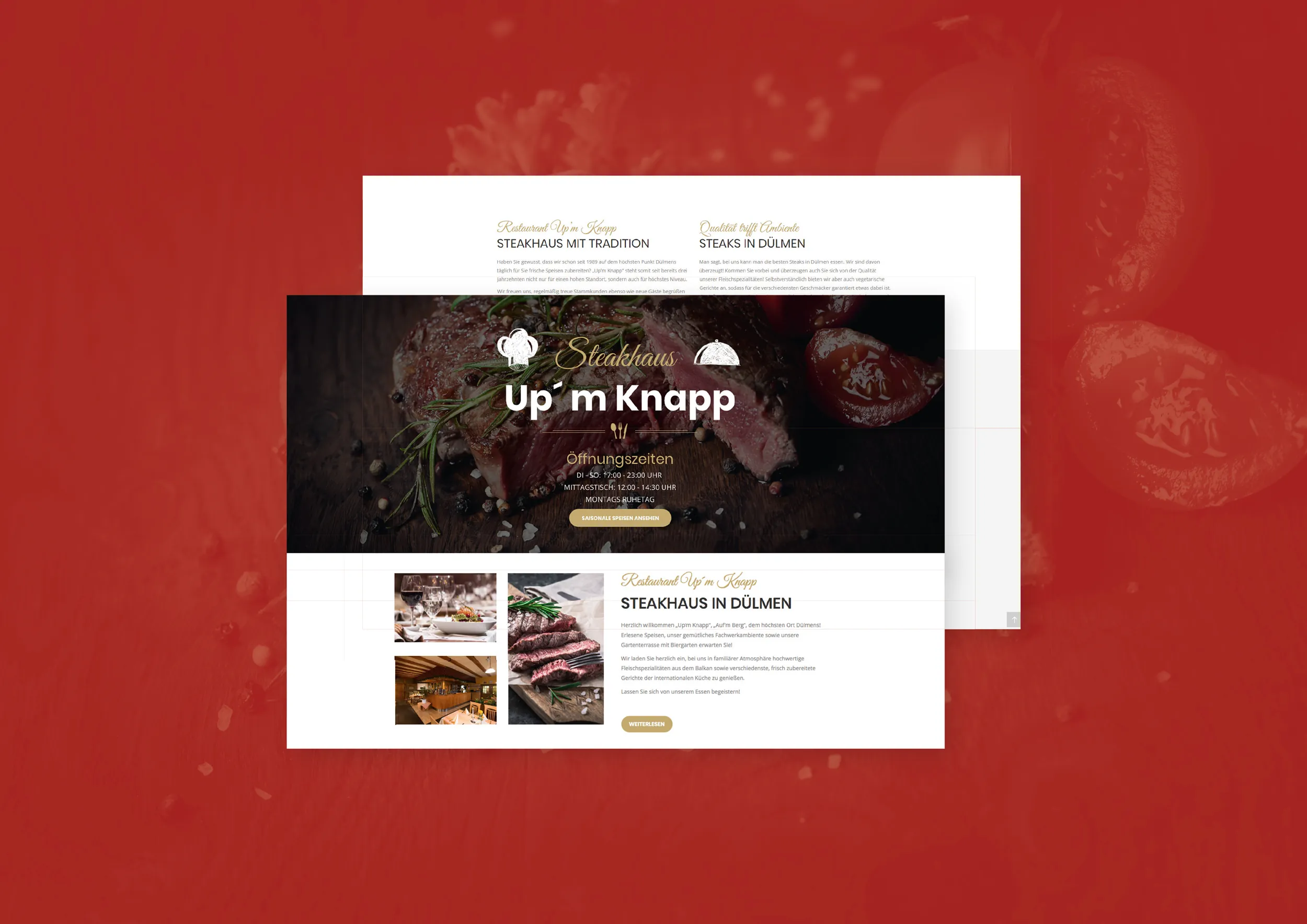 Up'm Knapp Webdesign Restaurant Ambiente