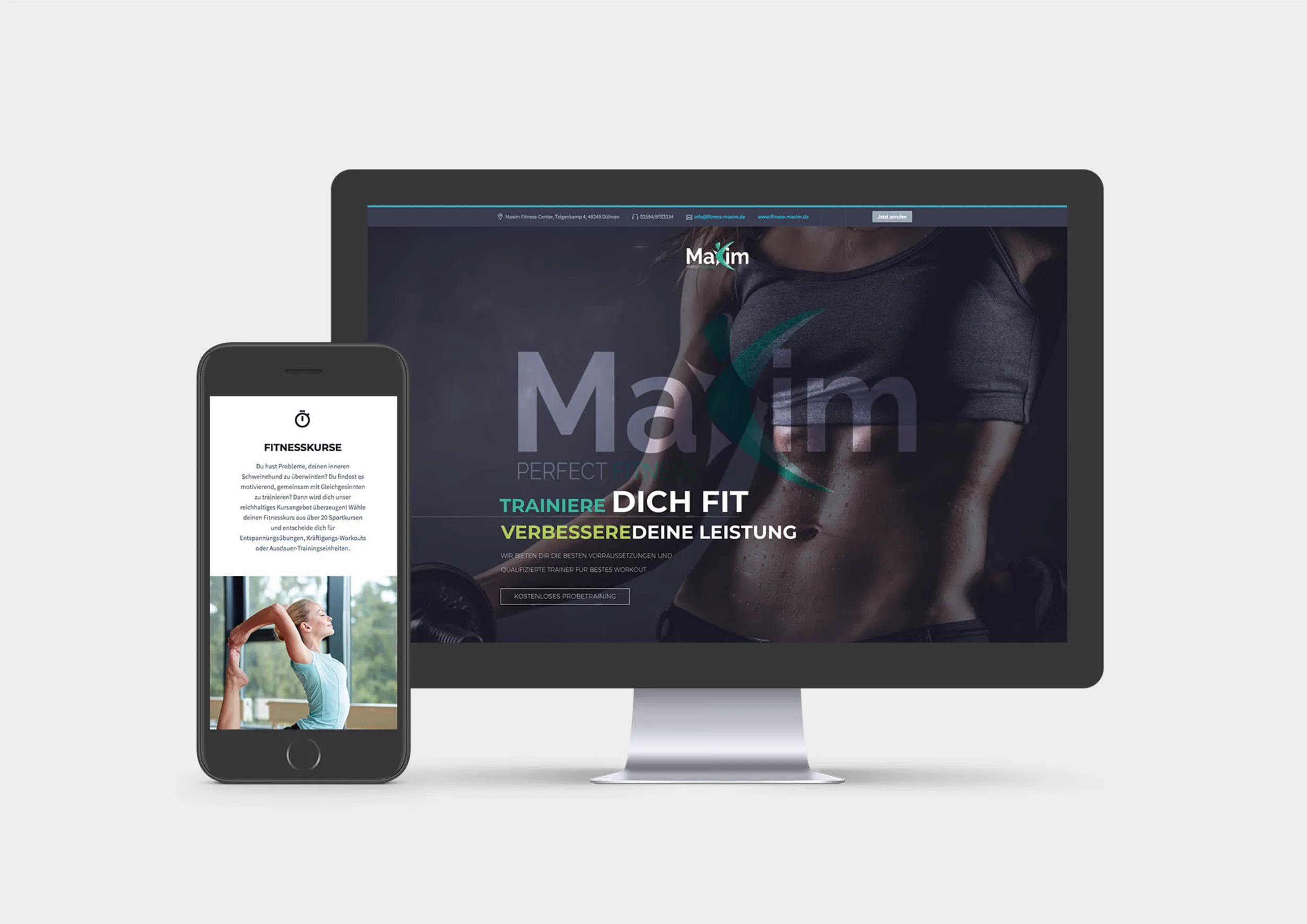 Fitnessstudio Corporate Design Materialien