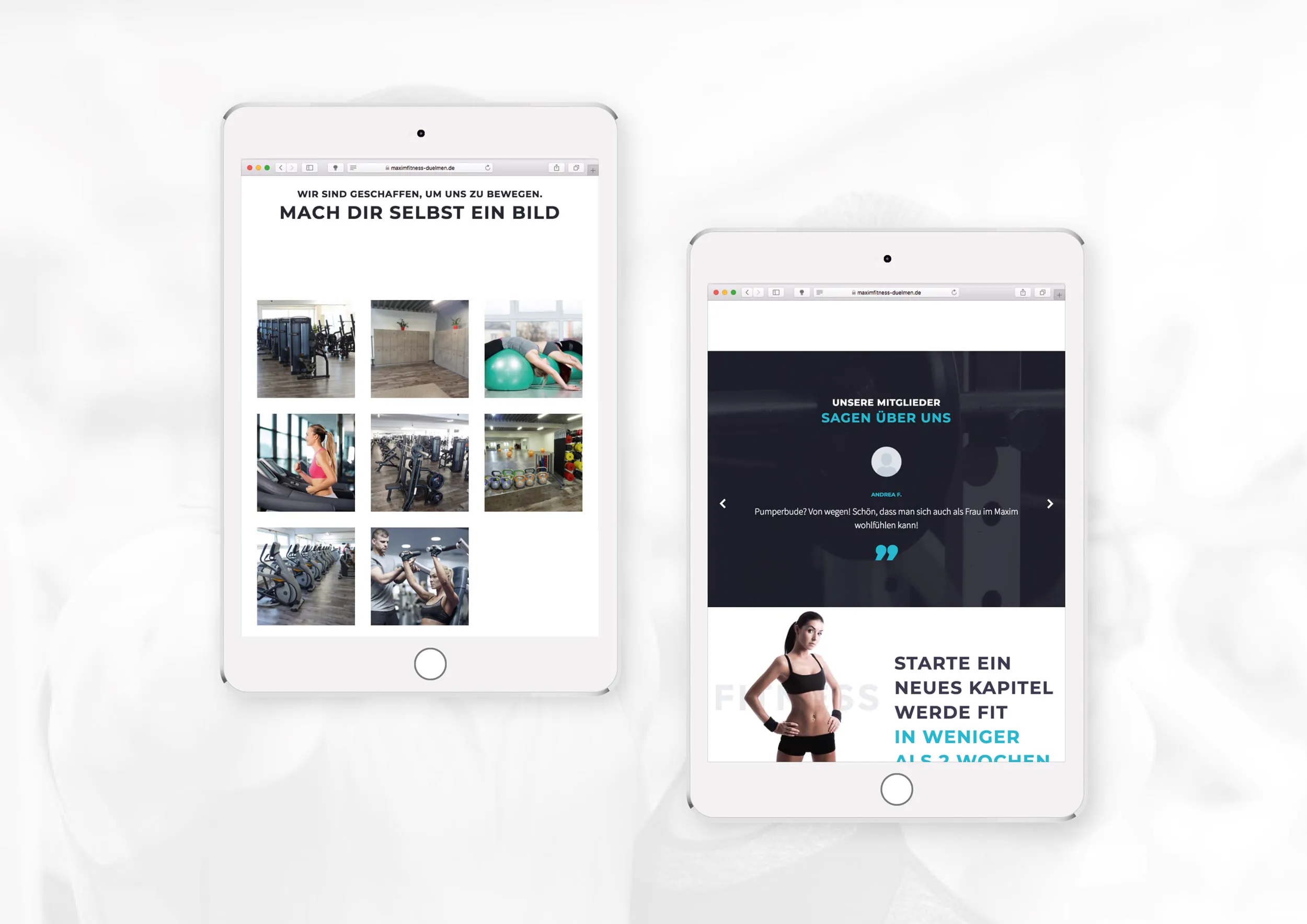 Fitnessstudio Gesamtauftritt Geschäftsausstattung