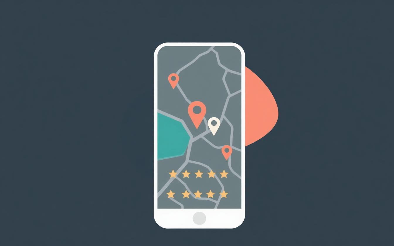 Smartphone mit Google-Suche nach Zahnarzt in der Nähe
